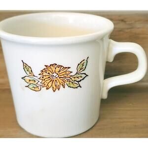 Vintage Taylor Int’l USA Mug Ivory W/ Sunflower Very Pretty Hot Or Cold Drinks